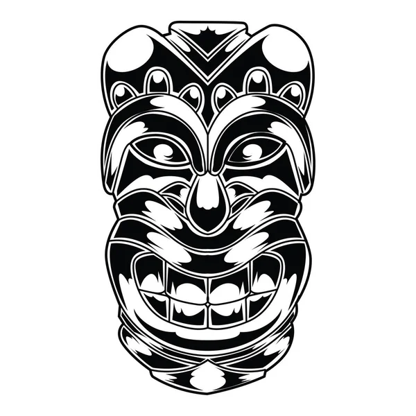 Totem Hawaiano Tiki Dio Tribale Stock Illustrazione Vettoriale — Vettoriale Stock