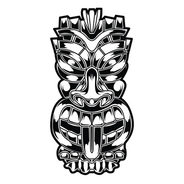 Totem Hawaiano Tiki Dio Tribale Stock Illustrazione Vettoriale — Vettoriale Stock