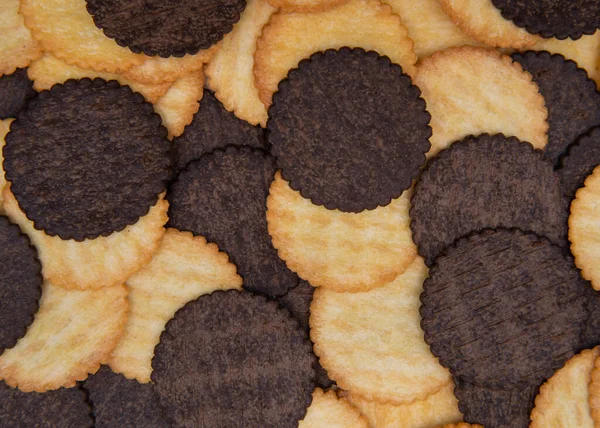 Biscoitos Pretos Com Amarelo São Combinados — Fotografia de Stock