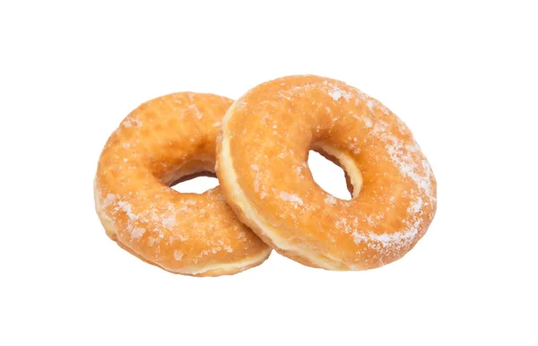 Donuts Een Witte Achtergrond — Stockfoto