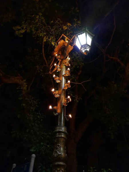 Street Lamp Photography Location Pune Maharashtra India — стокове фото