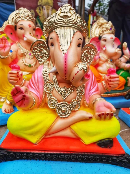 Ganpati Bappa Morya Market Stall Ganpatifestival2020 Pune Maharashtra India — Foto de Stock