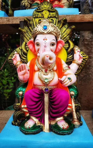 Ganpati Bappa Morya Market Stall Ganpatifestival2020 Pune Maharashtra India — Foto de Stock