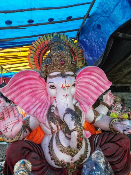 Ganpati Bappa Morya Ganpatifestival2020 Pune Maharashtra India — Foto Stock