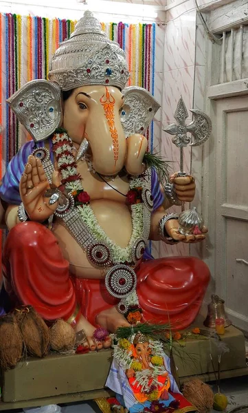 Beautiful Sculpture Lord Ganesha Ganapatifestival2020 Pune Maharashtra India — стокове фото