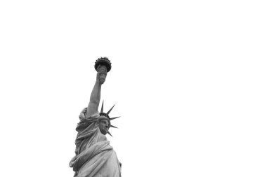 Özgürlük Heykeli siyah beyaz olarak Ekim 2019 'da Özgürlük Adası' nda alındı.