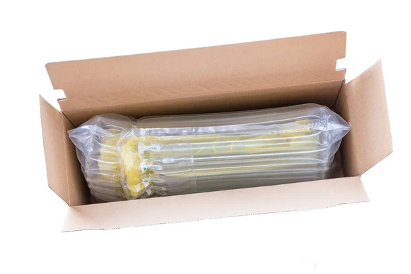 Imballaggi ad aria traslucida, protezione delle merci, imballaggi in plastica — Foto Stock