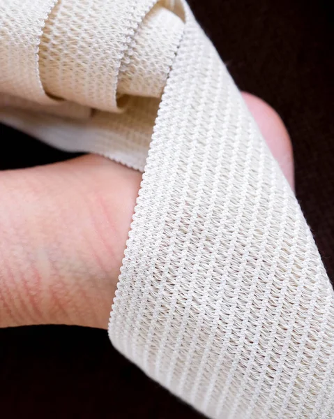 Pattern Mark Skin Pattern Leg Tight Elastic Bandage — Stock Photo, Image