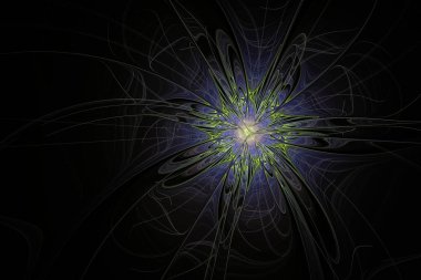 Soyut çok renkli illüstrasyon koyu arka plan üzerinde. Arka plan tasarım