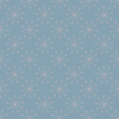 Ambalaj, duvar kağıdı illüstrasyon için kar taneleri ile Vektör Noel dikişsiz desen