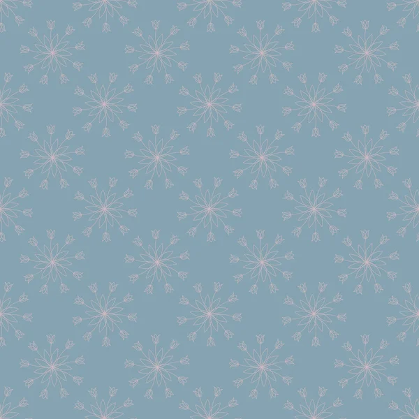 Ambalaj, duvar kağıdı illüstrasyon için kar taneleri ile Vektör Noel dikişsiz desen