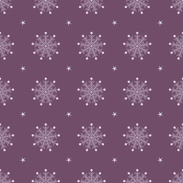 Ambalaj, duvar kağıdı illüstrasyon için kar taneleri ile Vektör Noel dikişsiz desen