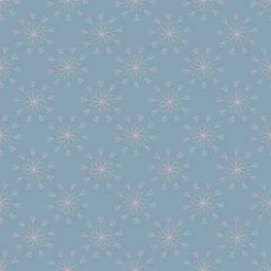 Paketleme için kar taneleri ve duvar kâğıdı resimleriyle kusursuz bir Noel deseni.