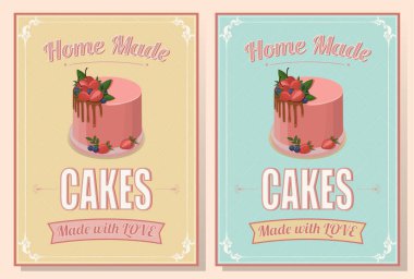 Eski kartlar, şablonlar, ayrıntılı pasta etiketleri 