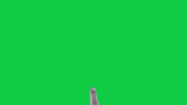 9 Gestos de mano con pantalla táctil, pantalla verde — Vídeo de stock