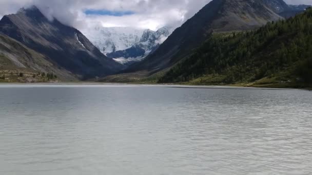 Valli Dei Monti Altai Fiumi Foreste Campi Laghi Tramonto Sullo — Video Stock