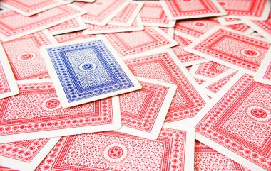 juego de cartas para jugar al pquer, cartas de asar, juego de cartas roja y azul