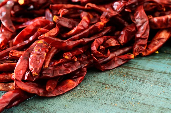 Chile Rbol Seco Para Salsa Comida Mexicana Chile Rbol Chiles — Stock Photo, Image