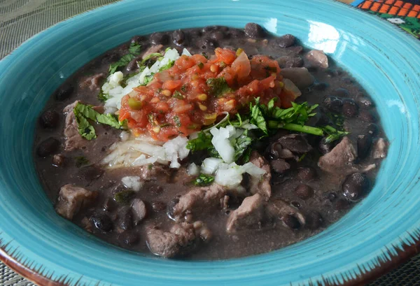 Nahaufnahme Comida Mexicana Frijol Con Puerco Comida Yucatec Comida Tradicional — Stockfoto