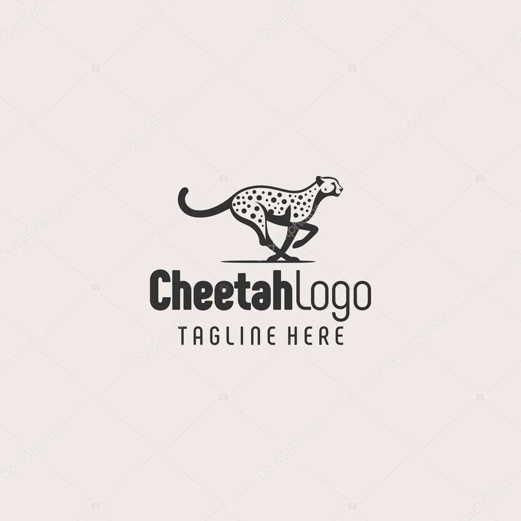 Elegant Black White Cheetah Logo
