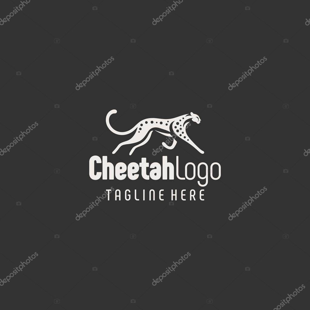 Stylish Cheetah Logo Vector Design