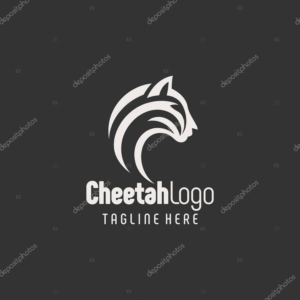 Bold Cheetah Illustration Logo Design