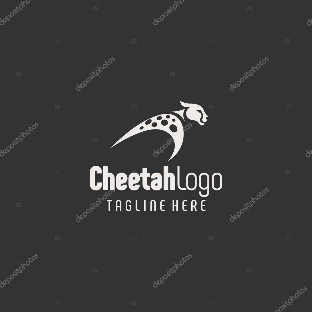 Modernist Cheetah Logo Vector Design