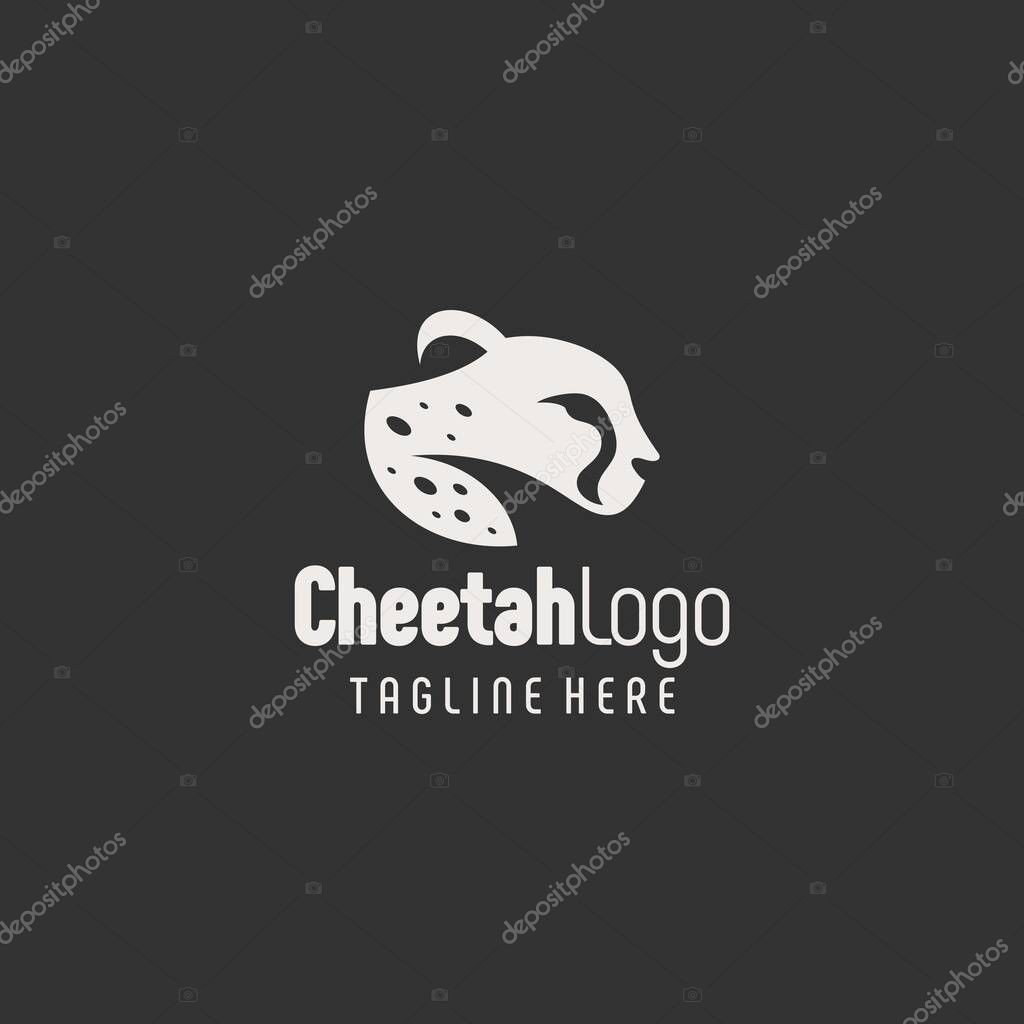 Classy Black White Cheetah Emblem