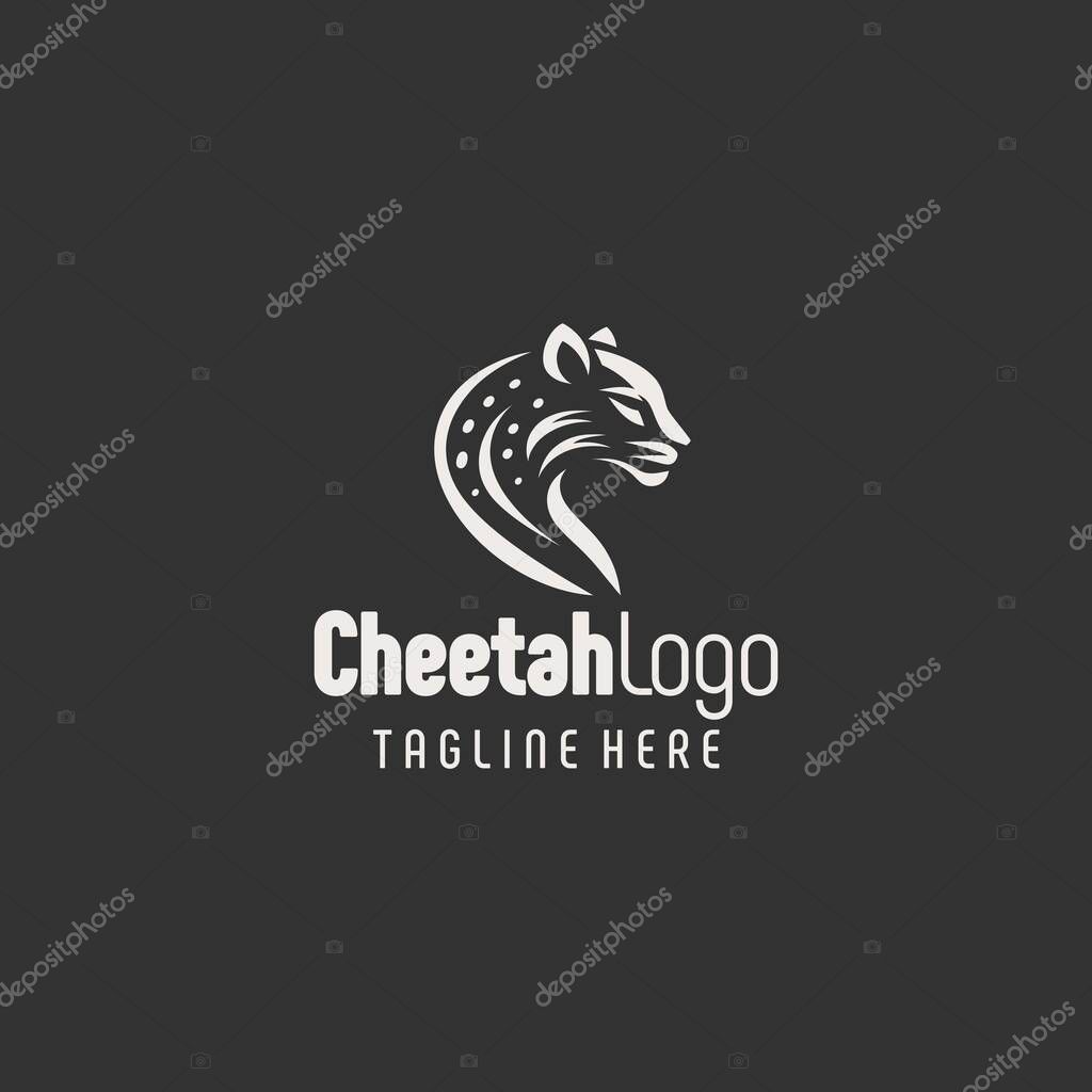 Authentic Cheetah Outline Logo Icon