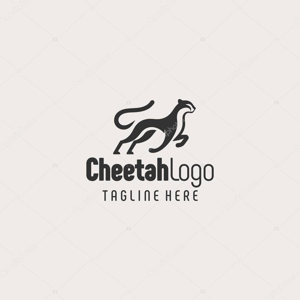 Monochrome Cheetah Jungle Logo Design