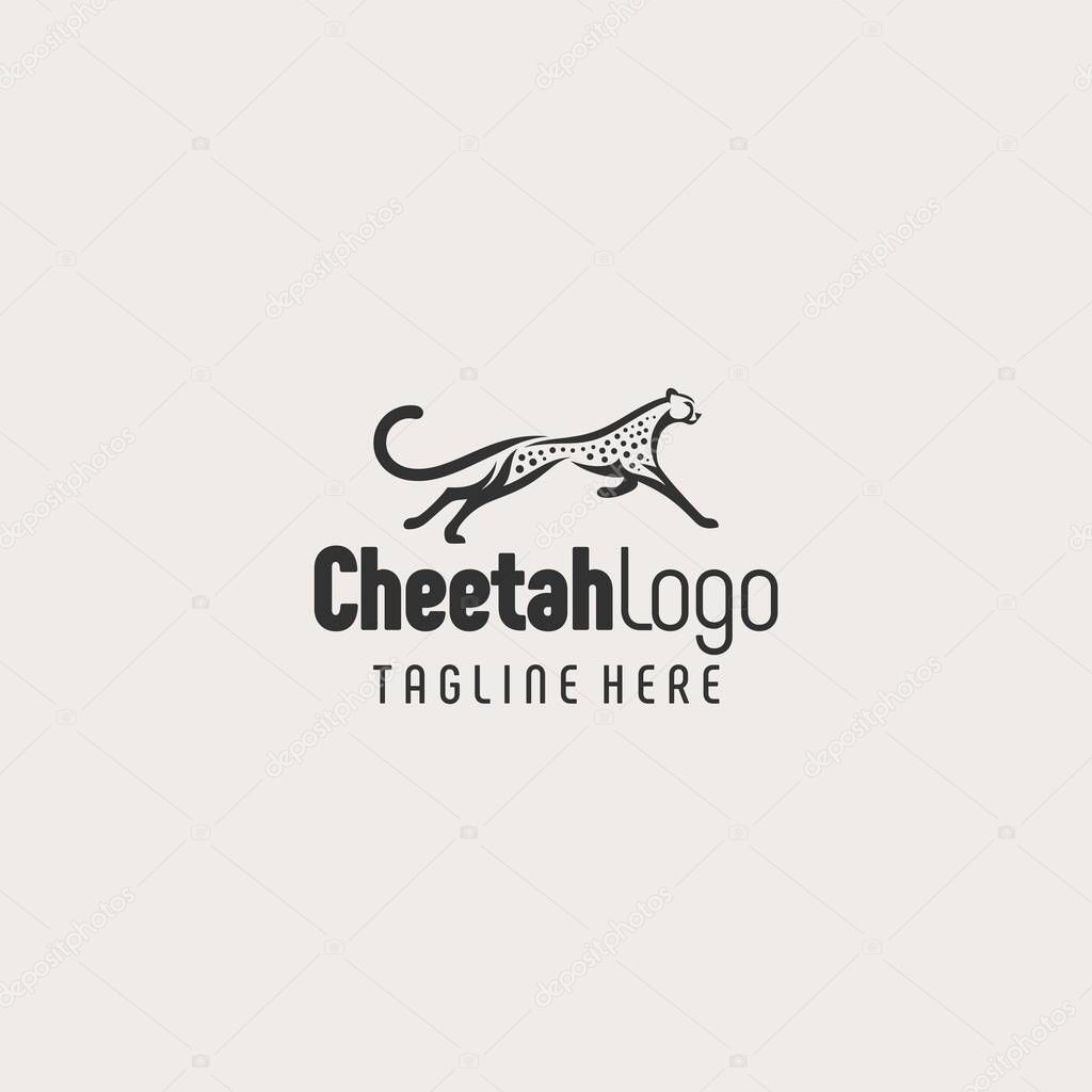 Bold Jungle Cheetah Logo Symbol