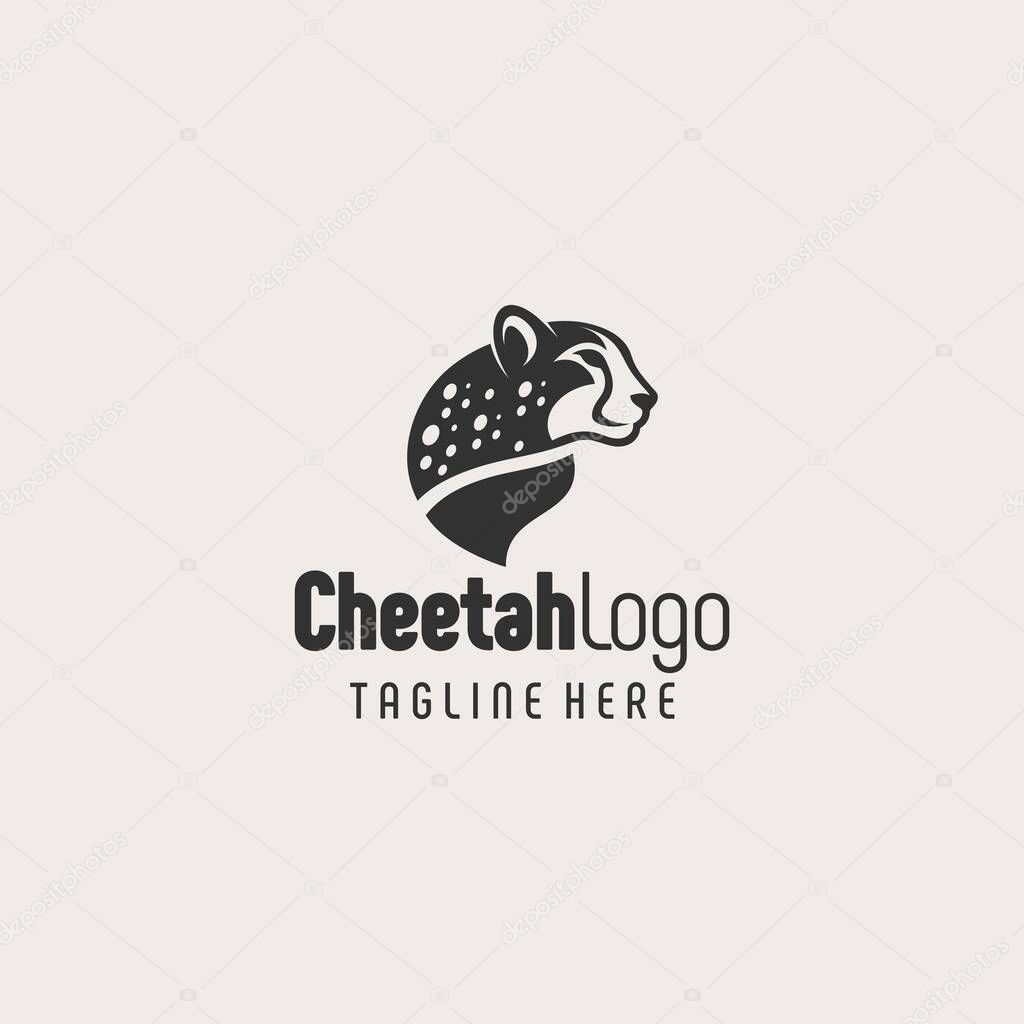 Stylish Cheetah Logo Branding Symbol