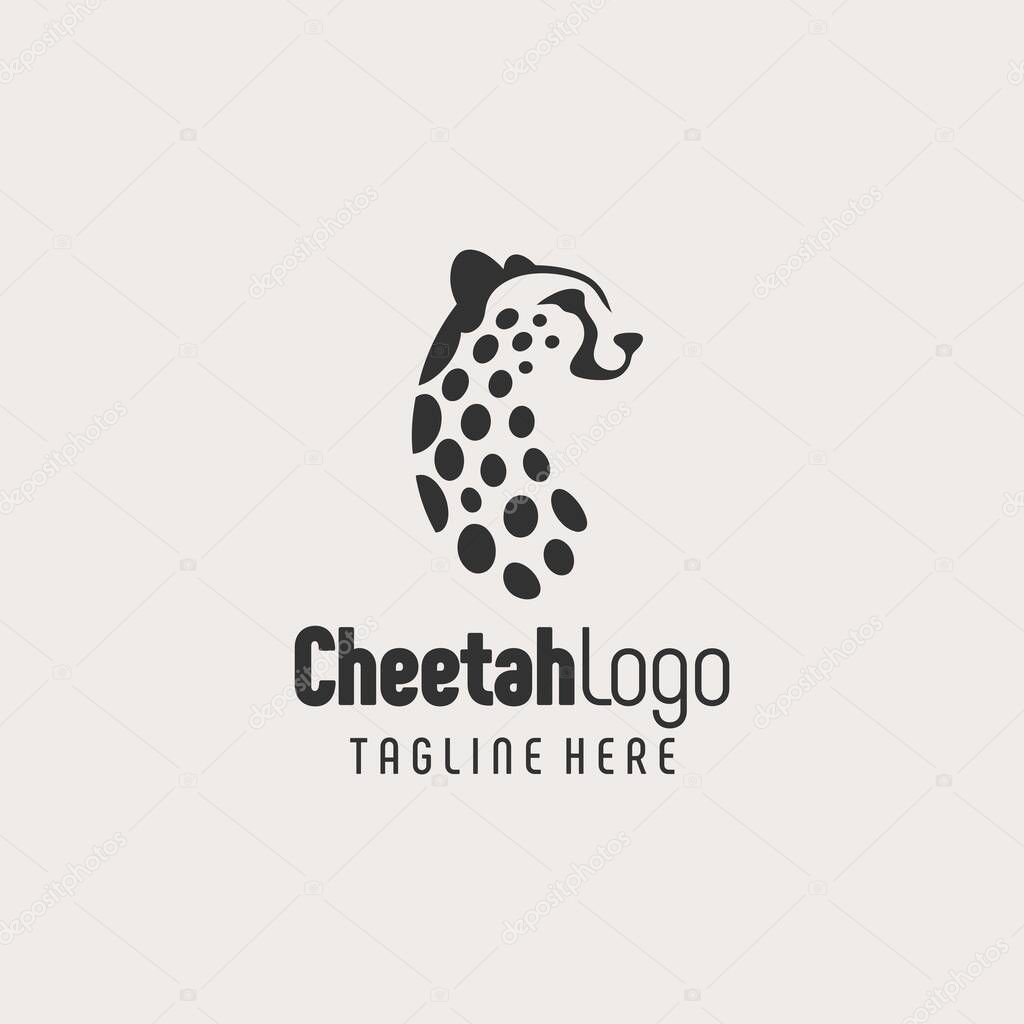 Chic Black White Cheetah Sketch