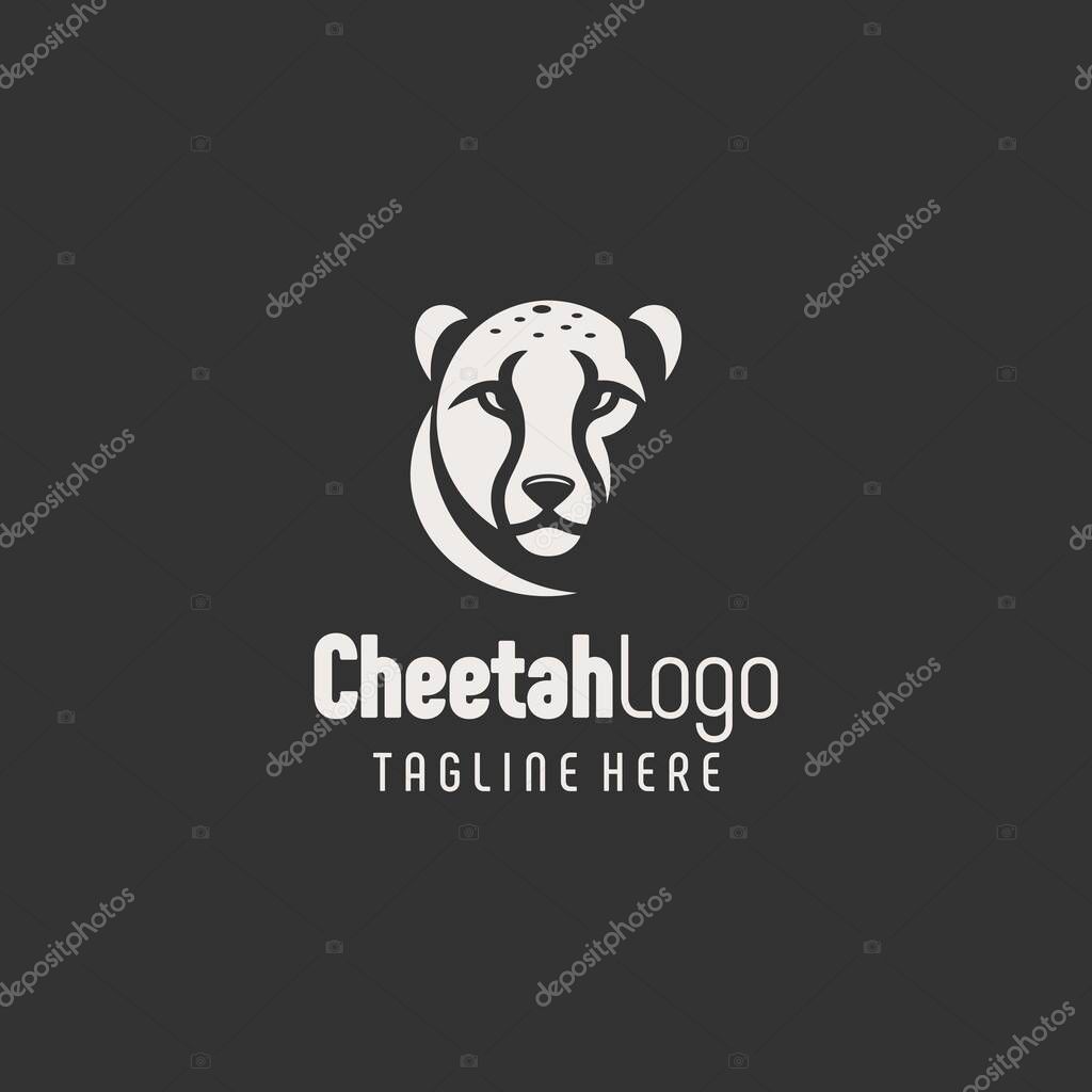 Minimalist Black White Cheetah Drawing