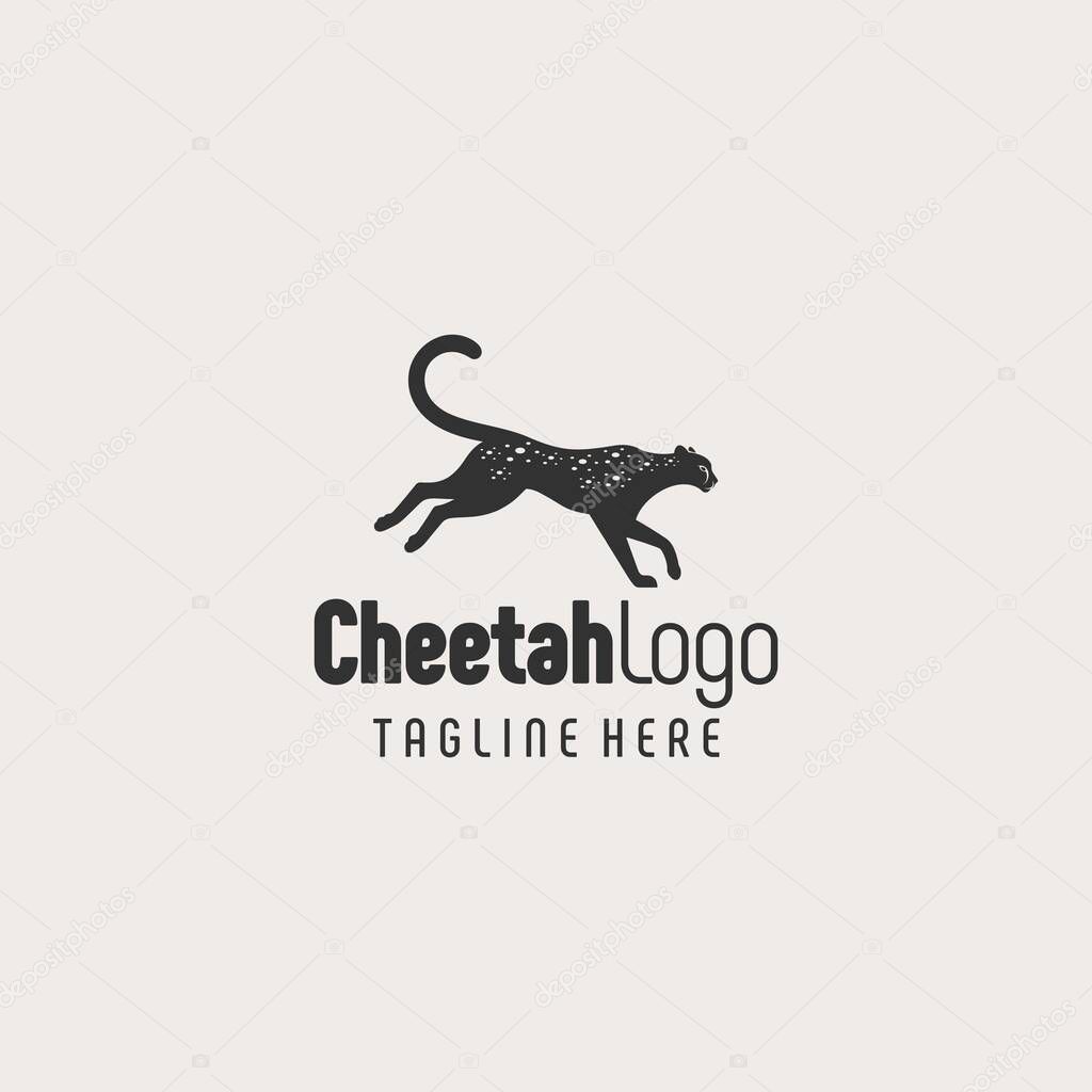 Unique Cheetah Line Art Logo