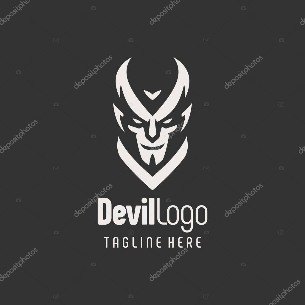 Stylish Devil Logo Vector Design