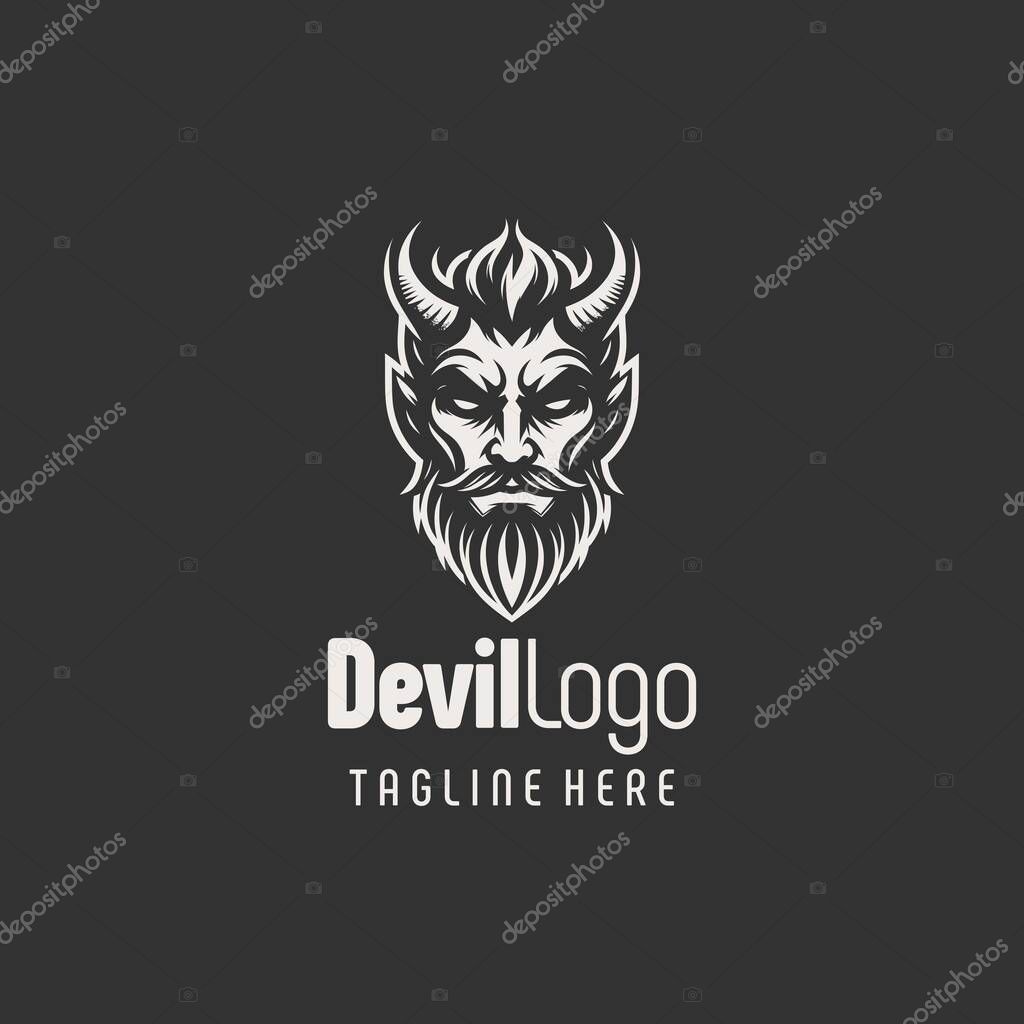 Classy Black White Devil Emblem