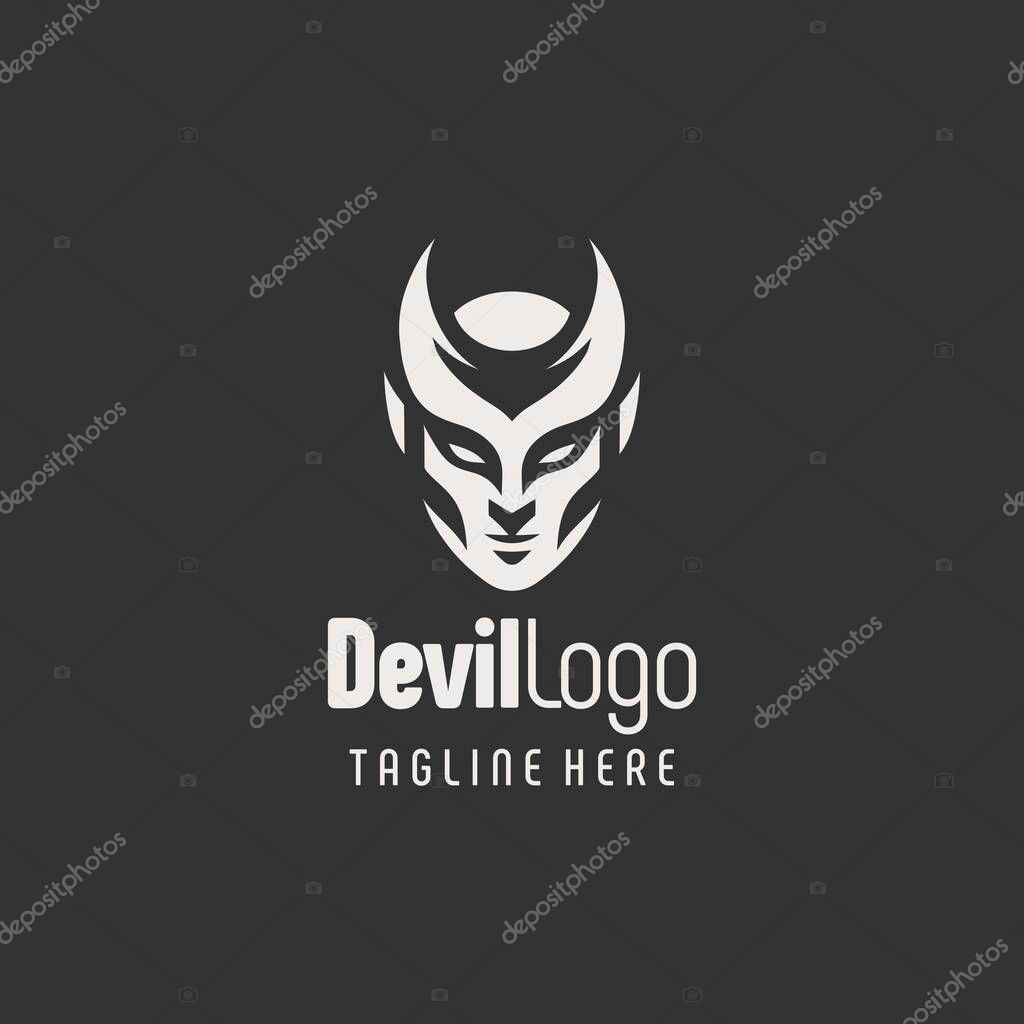 Stunning Black White Devil Vector