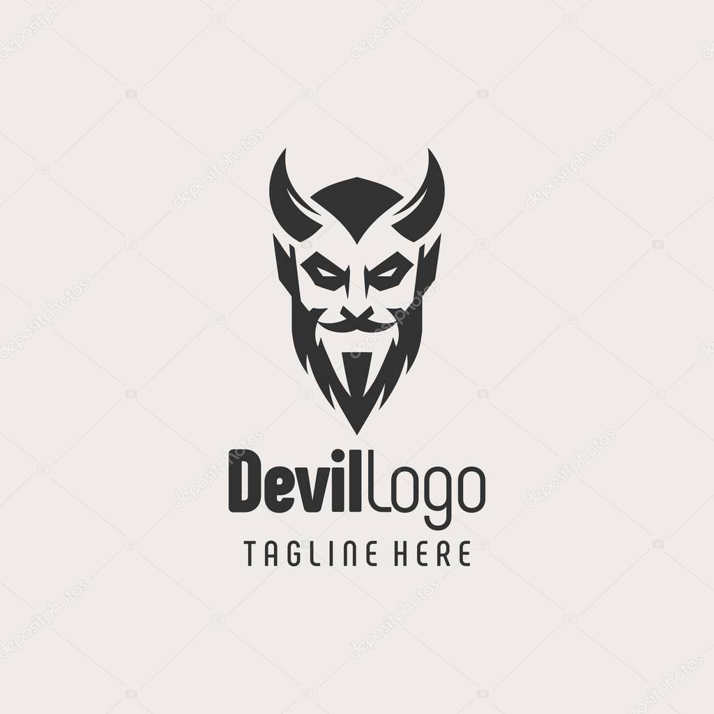 Modern Artistic Devil Logo Symbol