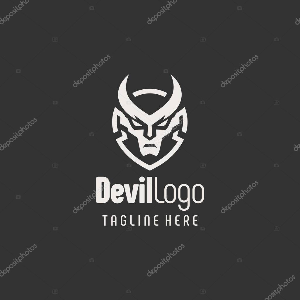 Authentic Devil Outline Logo Icon
