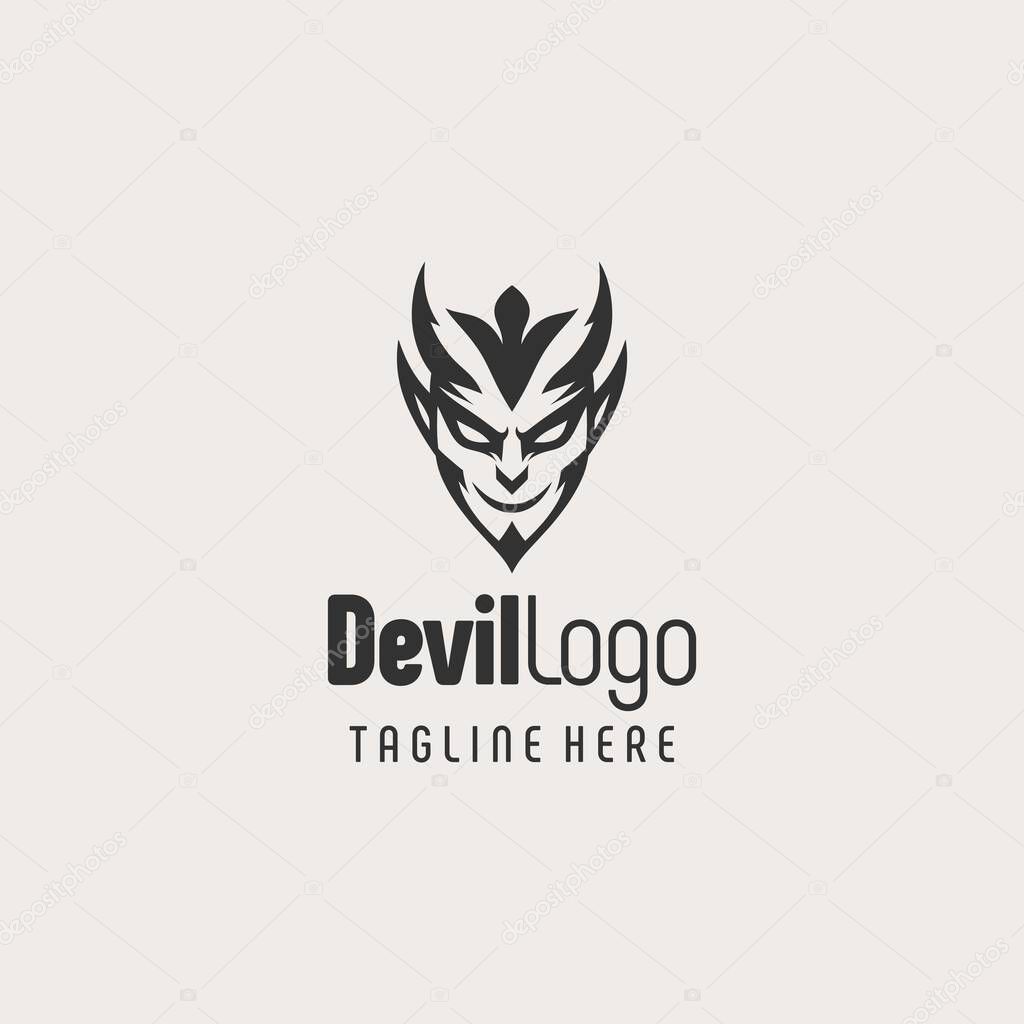 Elegant Black White Devil Symbol