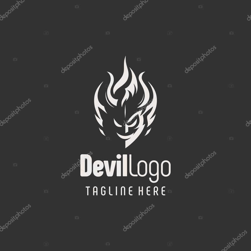 Refined Minimalist Devil Logo Art