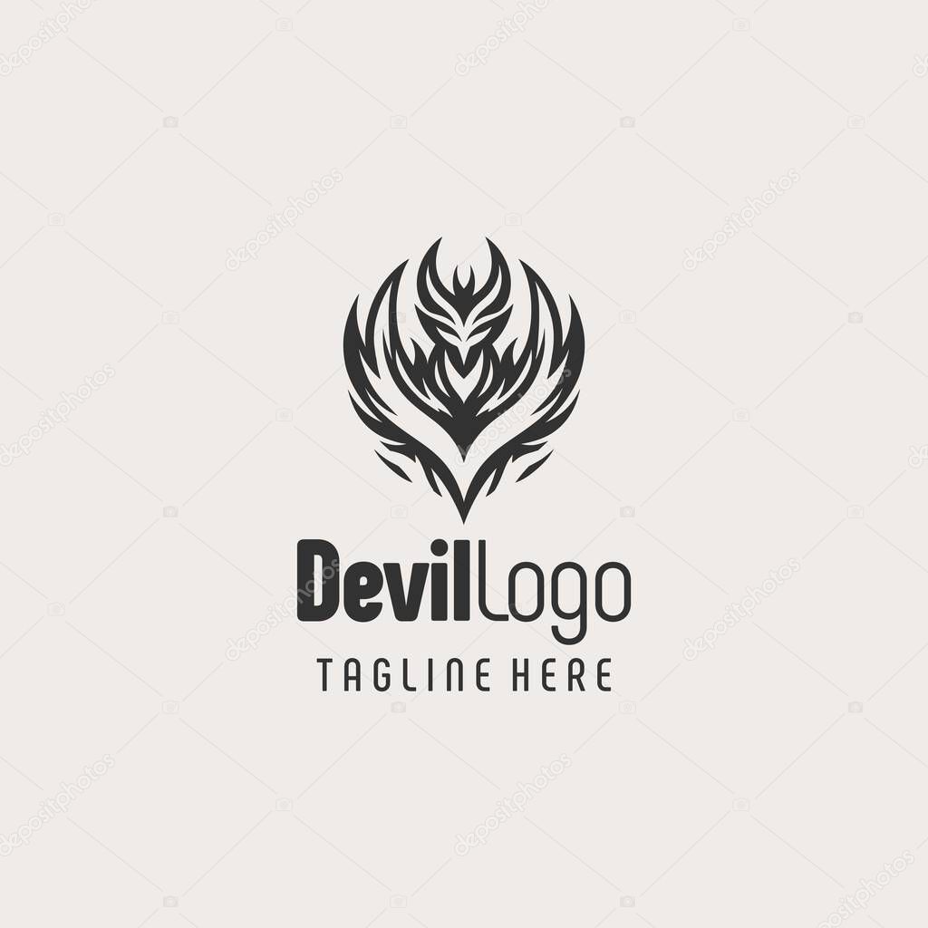 Modern Black White Devil Graphic