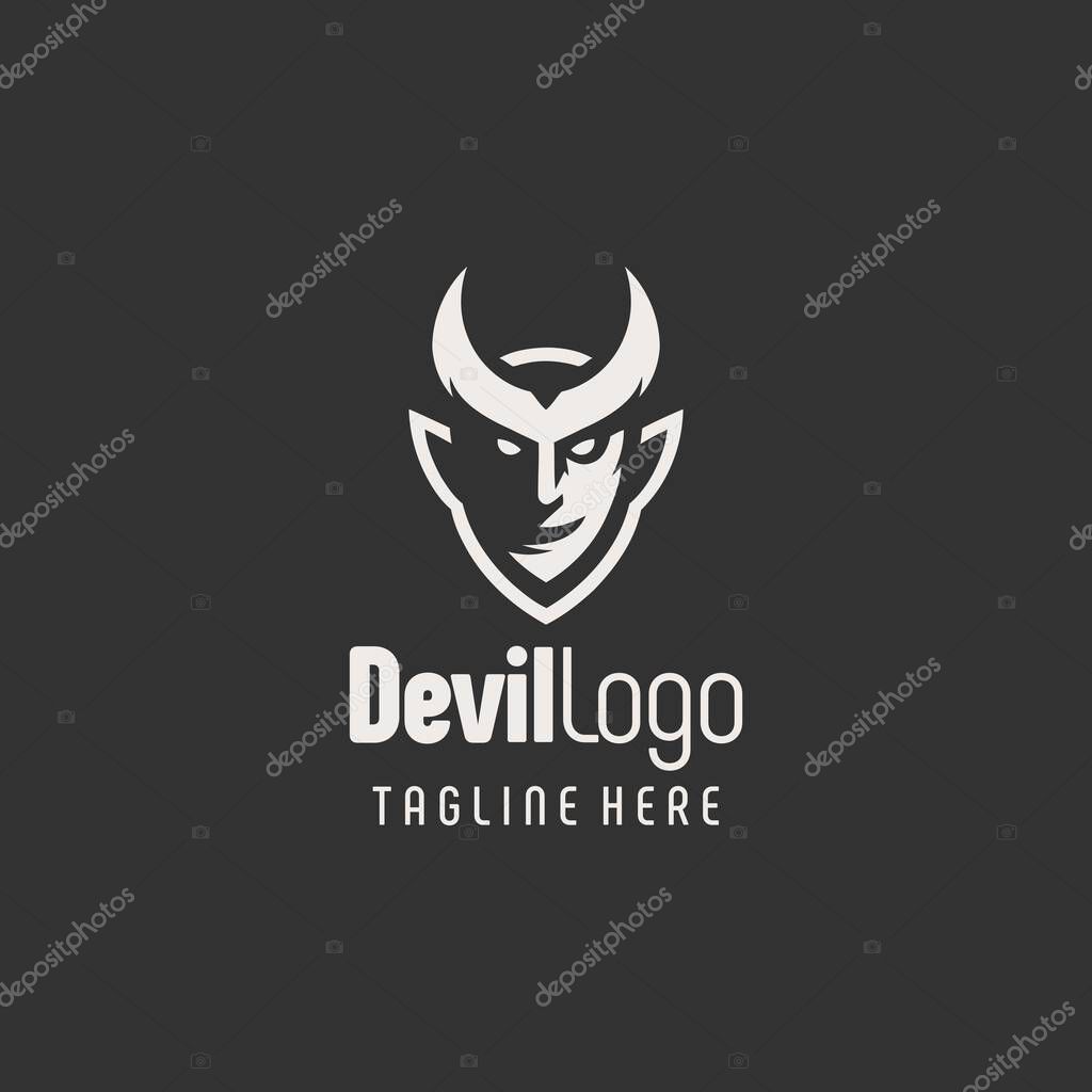 Creative Dark Devil Logo Symbol