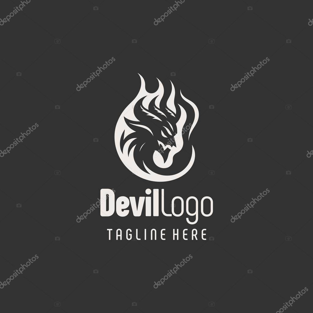 Iconic Black White Devil Branding