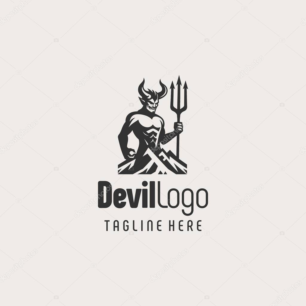 Bold Dark Devil Logo Symbol