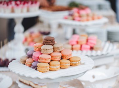 Renkli kurabiye. Tatil tatlı. Tatlılar ve şeker