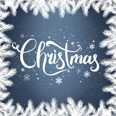 Yılbaşı ve yeni yıl arkaplanlarında kar taneleri, ışık ve yıldızlı kış manzaraları var. Xmas kartı. Vektör İllüstrasyonu