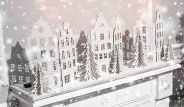 Kağıt süslemeleri Noel arka plan. Noel ve mutlu yeni yıl kompozisyon.