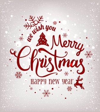 Noel ve yeni yıl kış yatay, kar taneleri, ışık, parlak zemin üzerine yazım yıldız. Noel kartı. Vektör çizim